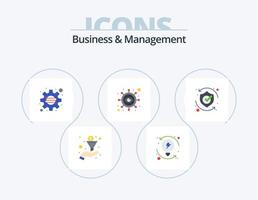 Business und Management Flat Icon Pack 5 Icon Design. Sicherheit. beschützen. Unternehmen. Vision. Auge vektor