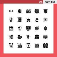 uppsättning av 25 modern ui ikoner symboler tecken för Skräck styrelse kärlek fönster hushåll redigerbar vektor design element