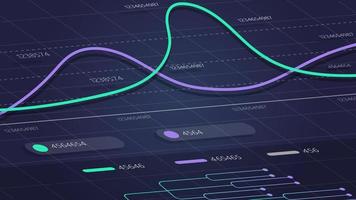 digitale Schnittstelle mit linearer Grafik, moderner digitaler Hintergrund für Ihre Kreativität vektor