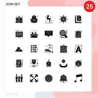 uppsättning av 25 modern ui ikoner symboler tecken för linjal modern avgift global företag redigerbar vektor design element