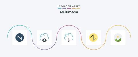 Multimedia Flat 5 Icon Pack inklusive . Natur. herunterladen. Bild. Dreieck vektor