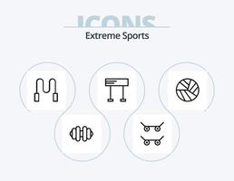 Sportlinie Icon Pack 5 Icon Design. . Volley. Säbel. Sport. Sport vektor