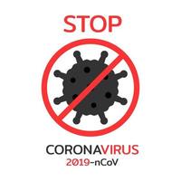 Beenden Sie das Coronavirus-Kampagnensymbol vektor