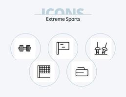 sport linje ikon packa 5 ikon design. . . dopa. stubbar. cricket vektor