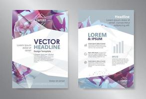 Vorlage Polygon abstraktes Design Magazin vektor