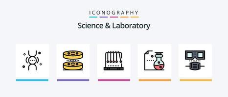 Wissenschaftslinie gefüllt 5 Icon Pack einschließlich Wissenschaft. Perfektion. Wissenschaft. Goldener Schnitt. Labor. kreatives Symboldesign vektor
