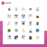 25 kreativ ikoner modern tecken och symboler av browser fel förslag elektronik badrum redigerbar vektor design element