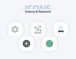 Wissenschaft flach Icon Pack 5 Icon Design. . . Platz. hell. Diode vektor