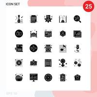 25 kreative Symbole moderne Zeichen und Symbole von eid cresent swatch masjid card editierbare Vektordesign-Elemente vektor