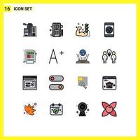 16 kreative Symbole moderne Zeichen und Symbole der Checkliste für Papiernachrichten gps mobile editierbare kreative Vektordesign-Elemente vektor