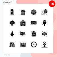 16 kreativ ikoner modern tecken och symboler av datoranvändning investering blomma tillväxt företag redigerbar vektor design element