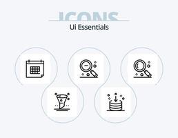 ui Essentials Line Icon Pack 5 Icon-Design. Zeitplan. Alarm. Pflücker. ui. Richtung vektor