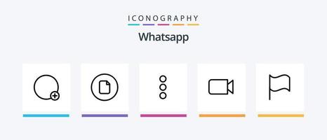 WhatsApp Line 5 Icon Pack inklusive Karte. Basic. Basic. Foto. Kamera. kreatives Symboldesign vektor