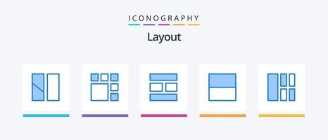Layout Blue 5 Icon Pack inklusive . Netz. Layout. Bild. kreatives Symboldesign vektor