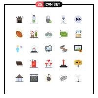 25 kreative Symbole moderne Zeichen und Symbole von Pfeil rechts Stahlgeräte Lasertechnik editierbare Vektordesign-Elemente vektor