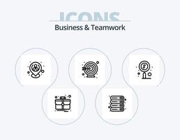 Business und Teamwork Line Icon Pack 5 Icon Design. Hierarchie. Ressourcen. Suche. Lage. Std vektor