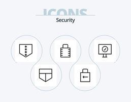 Sicherheitslinie Icon Pack 5 Icon Design. . Schild. Sicherheit. beschützen. Error vektor
