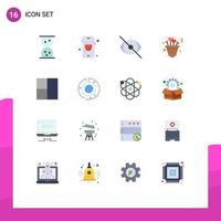 uppsättning av 16 modern ui ikoner symboler tecken för Diagram stor mänsklig layout roman redigerbar packa av kreativ vektor design element