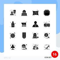 16 kreativ ikoner modern tecken och symboler av kondition teknologi kvinna pc hårdvara redigerbar vektor design element