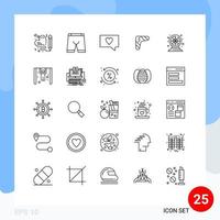 packa av 25 modern rader tecken och symboler för webb skriva ut media sådan som vapen inhemsk underkläder bumerang Australien redigerbar vektor design element