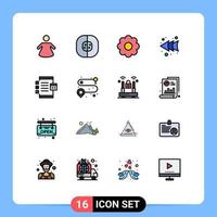 16 kreativ ikoner modern tecken och symboler av enhet utveckla pott kodning spola tillbaka redigerbar kreativ vektor design element