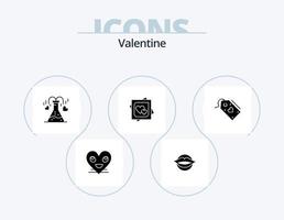 Valentinstag-Glyphen-Icon-Pack 5 Icon-Design. Liebe. Valentinsgrüße. Liebe. Valentinstag. Gesicht vektor