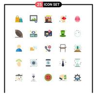 25 kreative Symbole, moderne Zeichen und Symbole des menschlichen Marktherzens, die editierbare Vektordesign-Elemente fühlen vektor