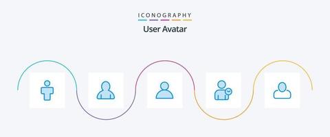 användare blå 5 ikon packa Inklusive . användare. man vektor