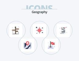 Geografie-Flachbild-Icon-Pack 5-Icon-Design. Meer. Ferien. Ziel. Reise. reisen vektor