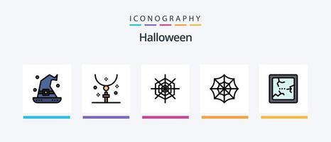 Halloween-Linie gefüllt 5 Icon Pack einschließlich Halloween. Grusel. hätten. Halloween-Dreizack. Vorabend. kreatives Symboldesign vektor