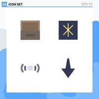 4 platt ikon begrepp för webbplatser mobil och appar arkiv ui kylskåp grundläggande pil redigerbar vektor design element
