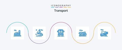 transport blå 5 ikon packa Inklusive . transport. transport. översikt. transport vektor