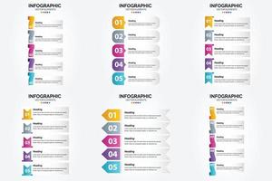 flaches Designset der Vektorillustrations-Infografiken für Werbebroschürenflieger und -zeitschrift vektor