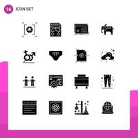 16 kreative Symbole moderne Zeichen und Symbole von Frauen Tierdokument Elefanten Einstellungen editierbare Vektordesign-Elemente vektor