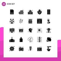 25 kreative Symbole moderne Zeichen und Symbole von Computern Schmuck Geld Nacklace Einkommen editierbare Vektordesign-Elemente vektor