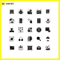 25 kreative Symbole moderne Zeichen und Symbole von Buchpunkten Geschenkkarte eid editierbare Vektordesign-Elemente vektor