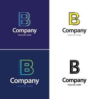 Buchstabe b großes Logo-Pack-Design kreatives modernes Logo-Design für Ihr Unternehmen vektor