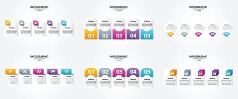 flaches Designset der Vektorillustrations-Infografiken für Werbebroschürenflieger und -zeitschrift vektor