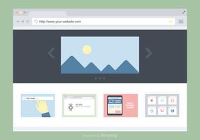 Flache Browser Window Vector Design