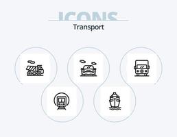 Transportlinie Icon Pack 5 Icon Design. . Gliederung. Transport. Gabelstapler. Transport vektor