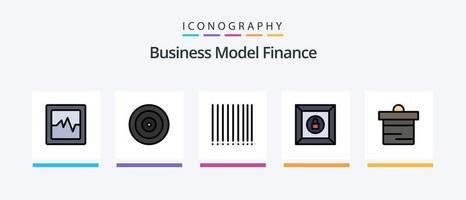 Finanzlinie gefülltes 5-Icon-Paket, einschließlich . Finanzen. Finanzen. E-Commerce. Unternehmen. kreatives Symboldesign vektor