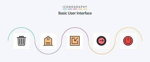 Basic Line gefüllt Flat 5 Icon Pack inklusive Power. aus. speichern. Basic. Handy, Mobiltelefon vektor