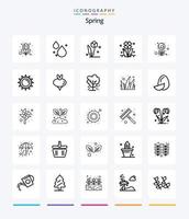Creative Spring 25 Outline Icon Pack wie Spring. Helligkeit. Blume. Sonne. Makro vektor
