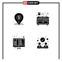 kreativ ikoner modern tecken och symboler av dollar panorera plats spis koda redigerbar vektor design element