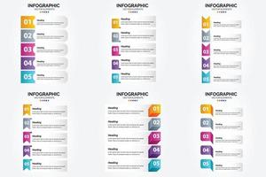 flaches Designset der Vektorillustrations-Infografiken für Werbebroschürenflieger und -zeitschrift vektor