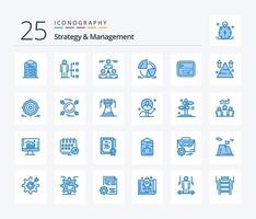 strategi och förvaltning 25 blå Färg ikon packa Inklusive statistik. Diagram. användare. man. grupp vektor