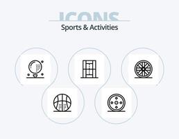 Sport- und Aktivitätslinie Icon Pack 5 Icon Design. Sport. Ludo-Board. Erholung. Ludo. Sport vektor