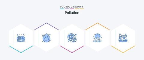 förorening 25 blå ikon packa Inklusive lastbil. gas. avfall. avfall. radioaktiv vektor