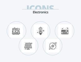 Elektronik-Line-Icon-Pack 5 Icon-Design. . ic. Ventilator. elektronisch. Komponente vektor