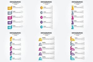 flaches Designset der Vektorillustrations-Infografiken für Werbebroschürenflieger und -zeitschrift vektor